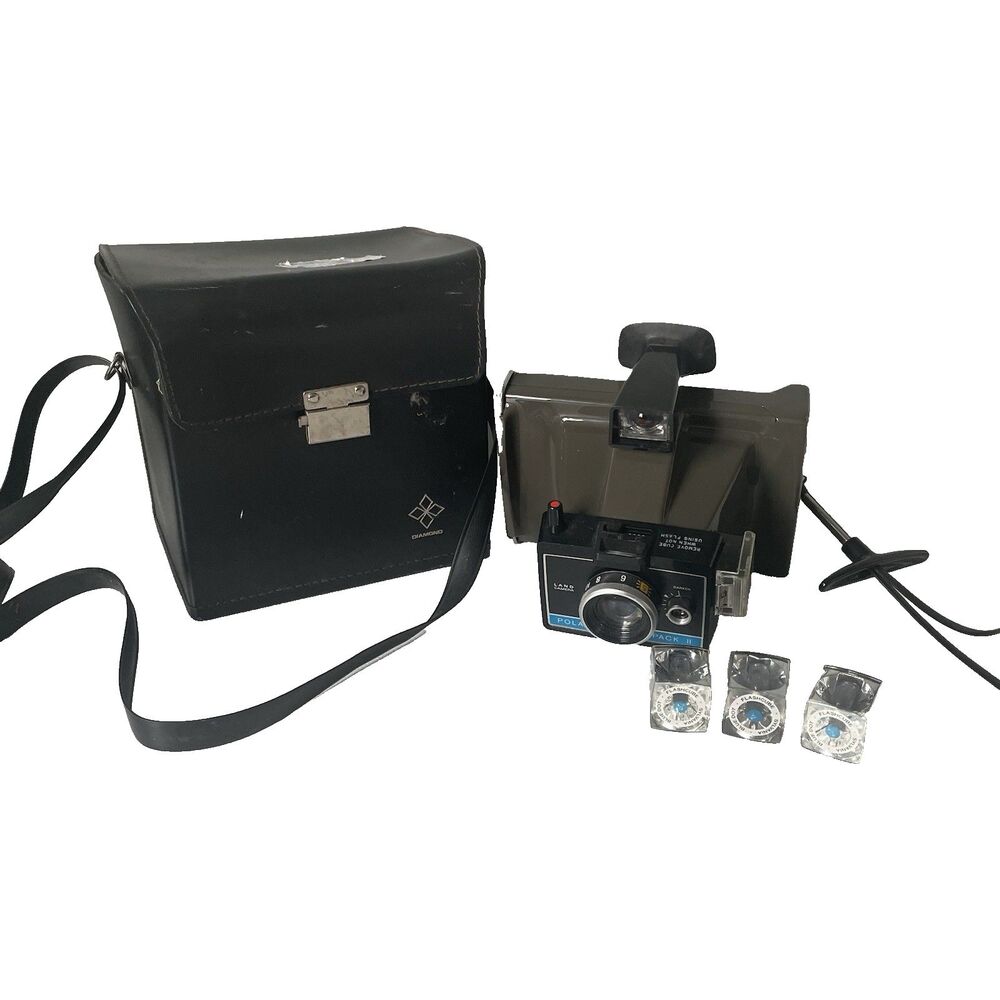 Poloroid Colorpack II Vintage Instant Land Camera & Accessories Camera Bag Black